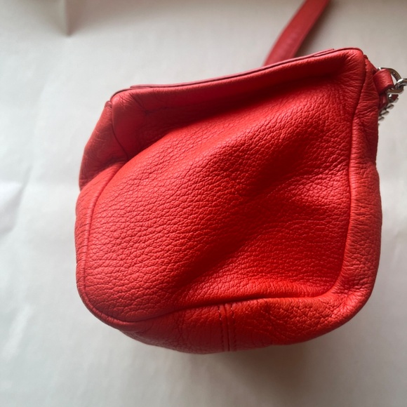 Givenchy Tangerine Red Sugar Goatskin Mini Chain Pandora Crossbody Bag Purse - Picture 10 of 10